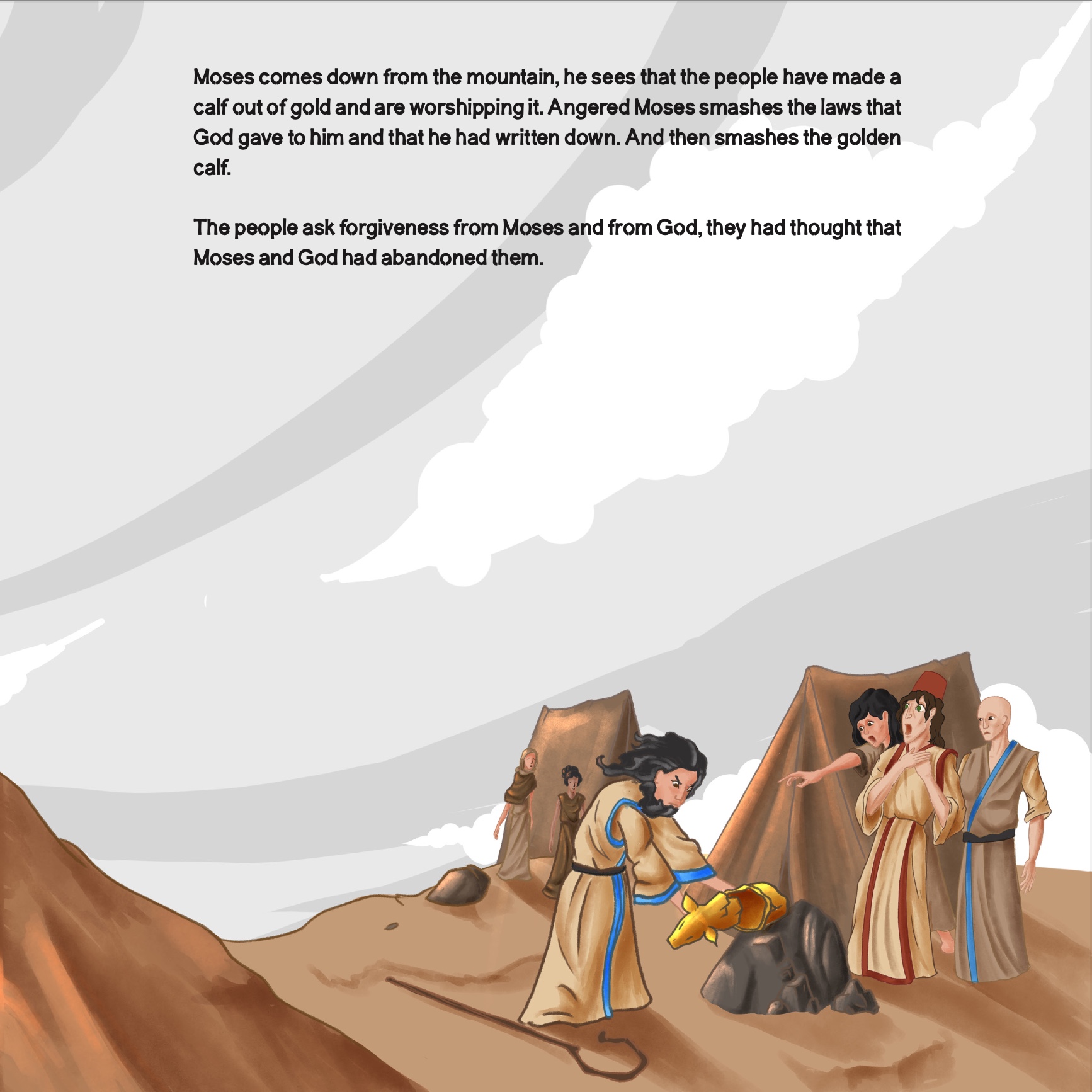 Exodus Moses Smashes Golden Calf